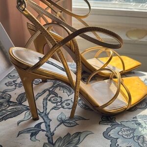 Nine West Gold Strappy Sandals